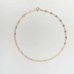 Luna Sequin Gold Chain Anklet