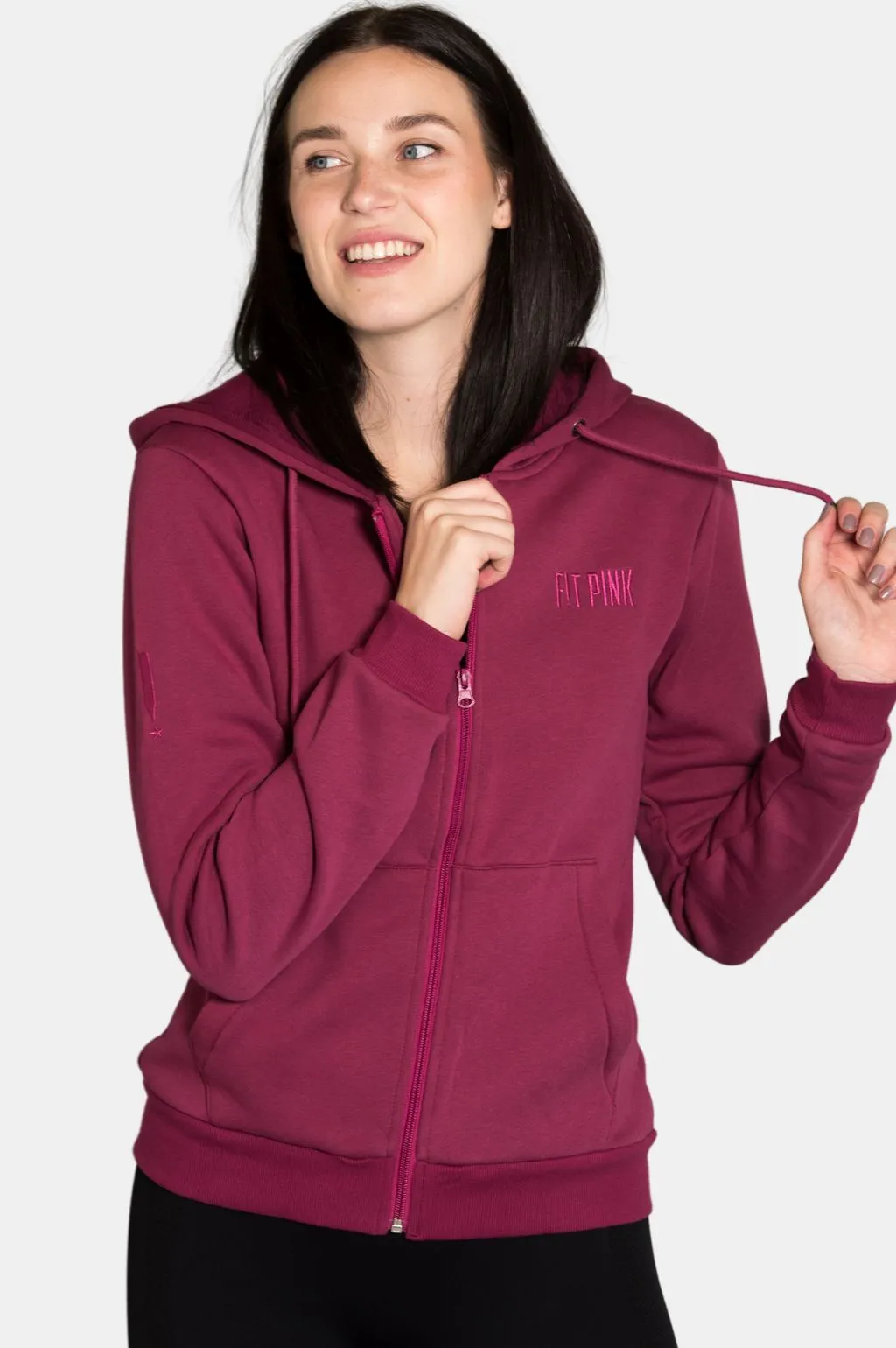 Luxurious FitPink Fleece Hoodie V2 - Deep Magenta