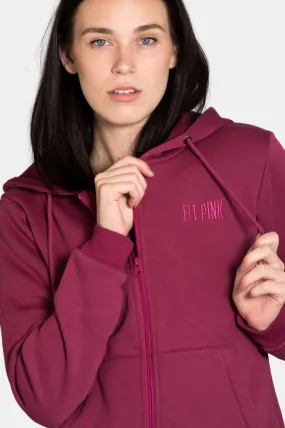 Luxurious FitPink Fleece Hoodie V2 - Deep Magenta