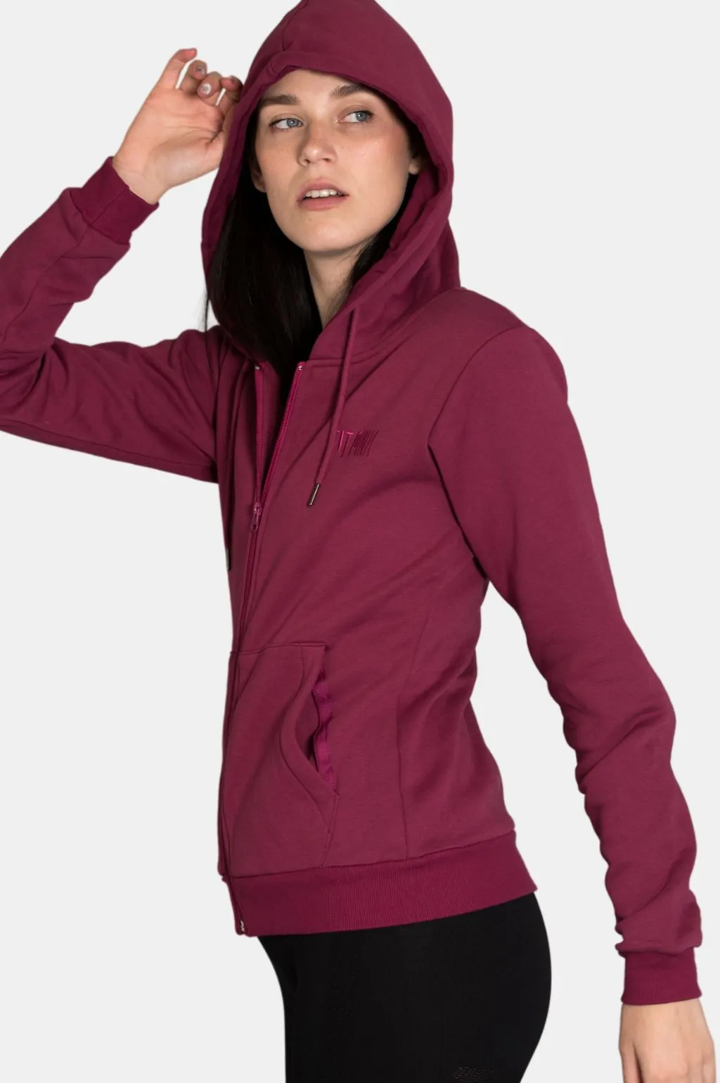 Luxurious FitPink Fleece Hoodie V2 - Deep Magenta