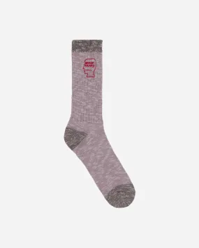 Marled Logohead Socks Pink