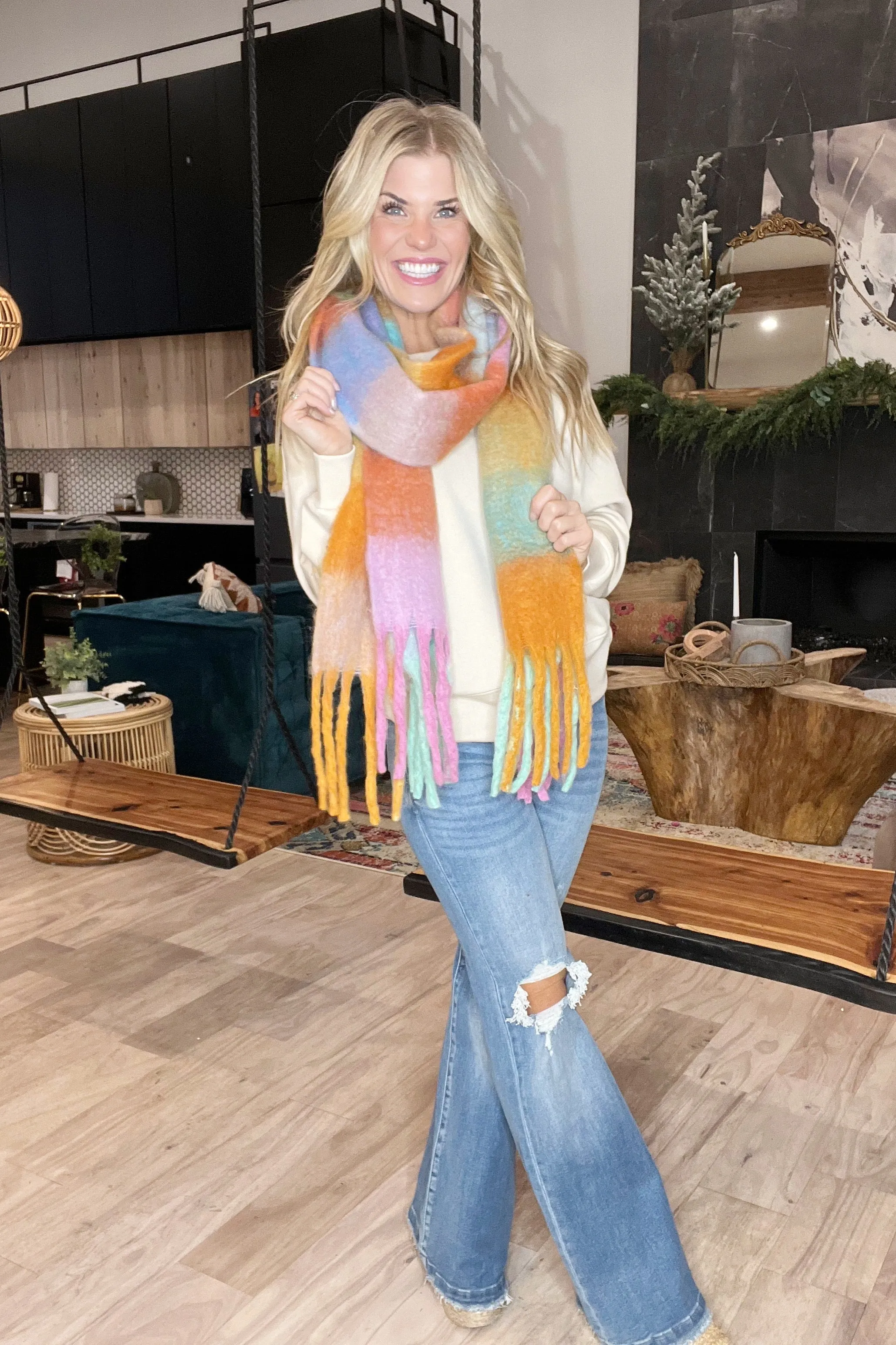 Oversized Colorful Scarf