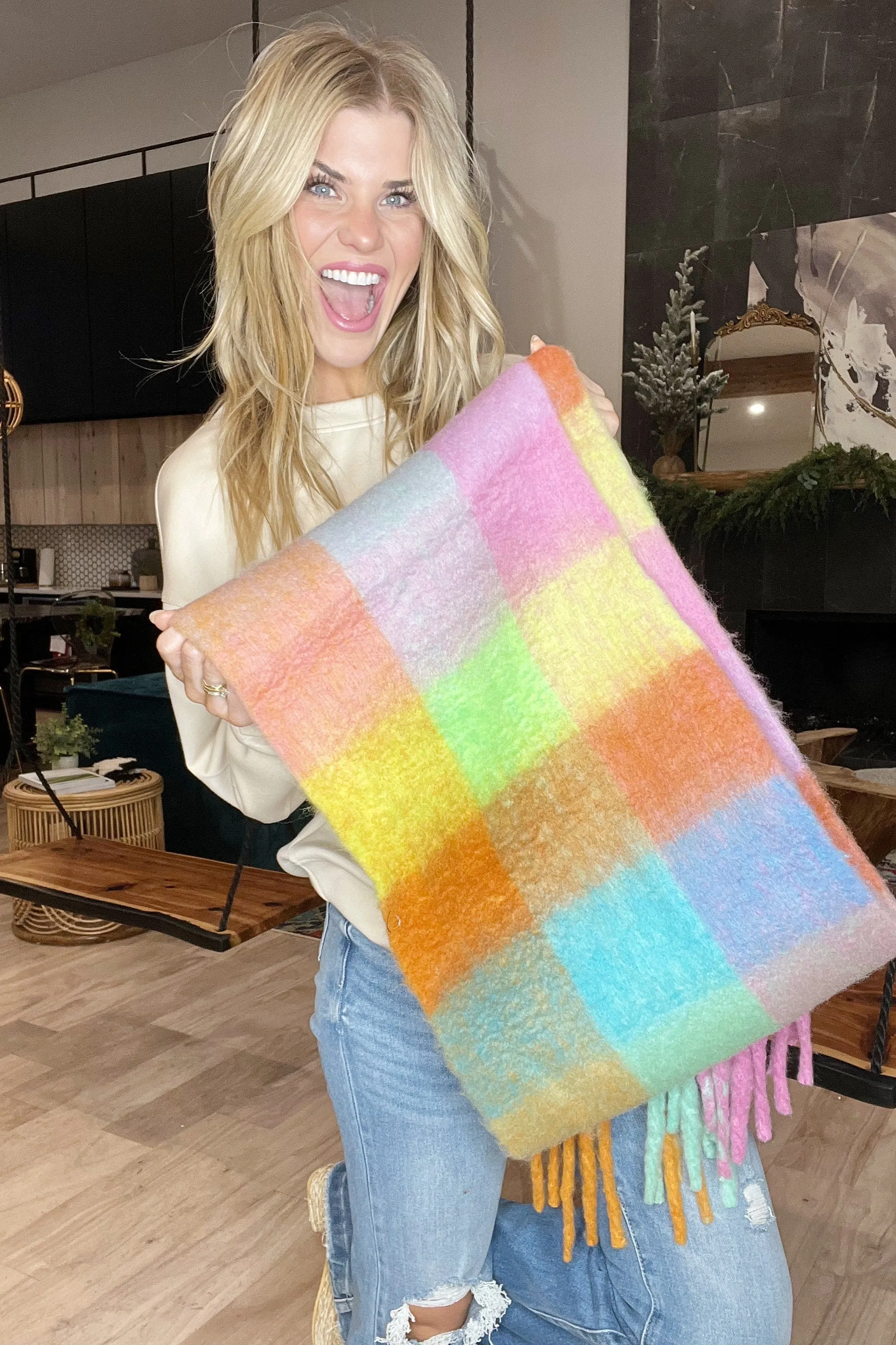 Oversized Colorful Scarf