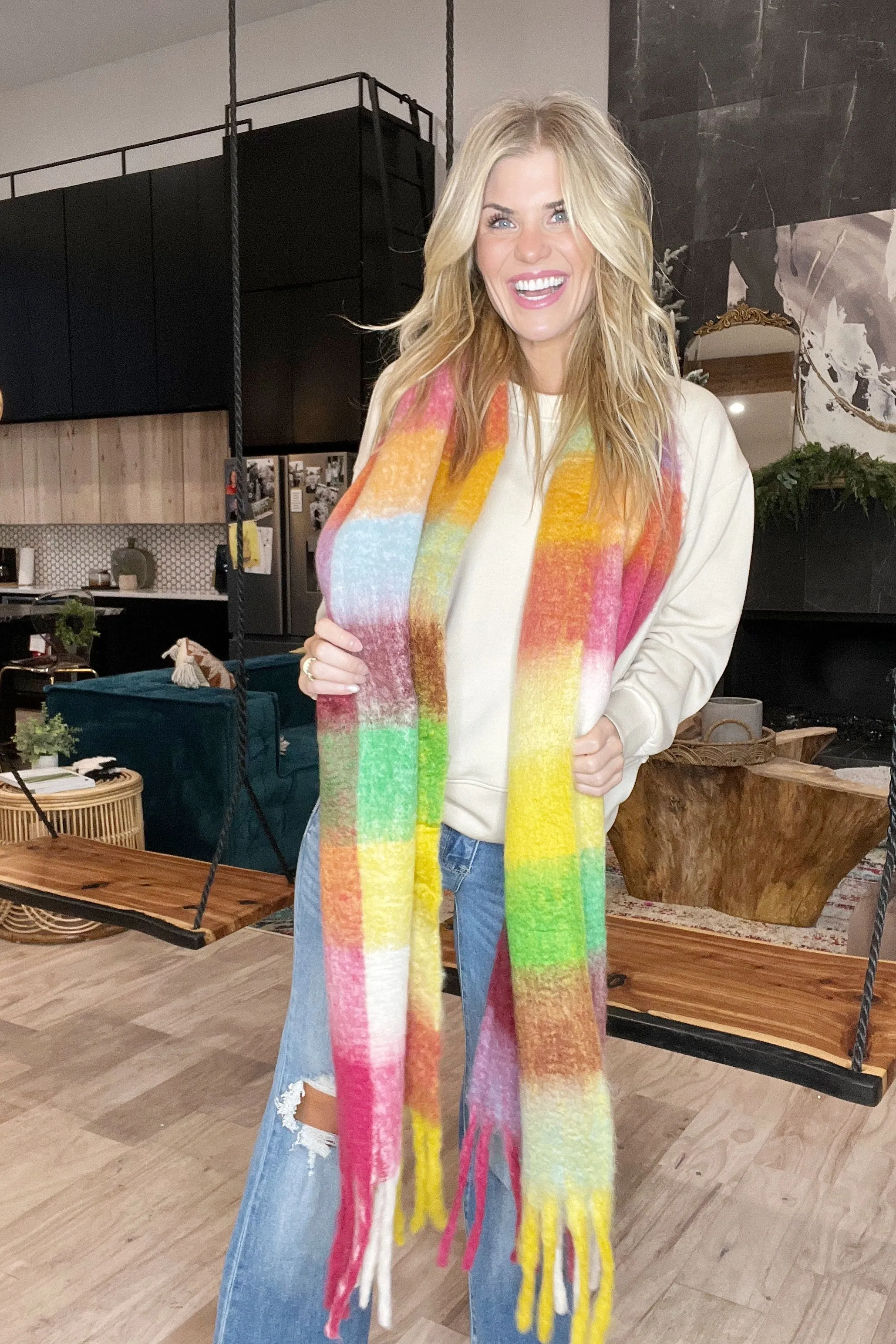 Oversized Colorful Scarf