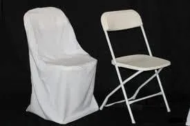 Polyester Folding Chair Cover | Chair Cover for Wedding, Event, Ballroom | Non Stretch Solid Polyester |