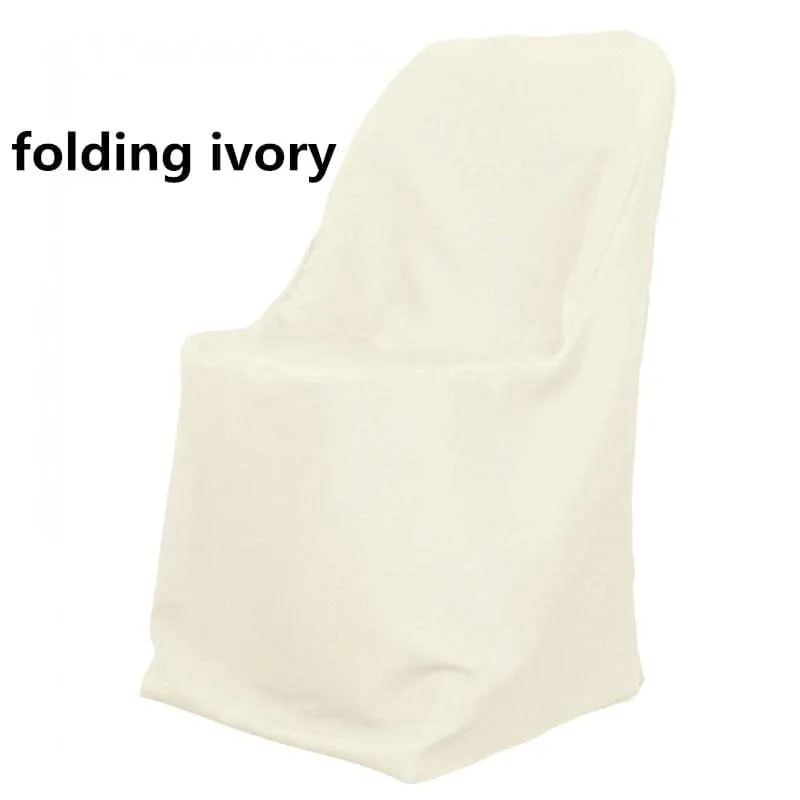 Polyester Folding Chair Cover | Chair Cover for Wedding, Event, Ballroom | Non Stretch Solid Polyester |