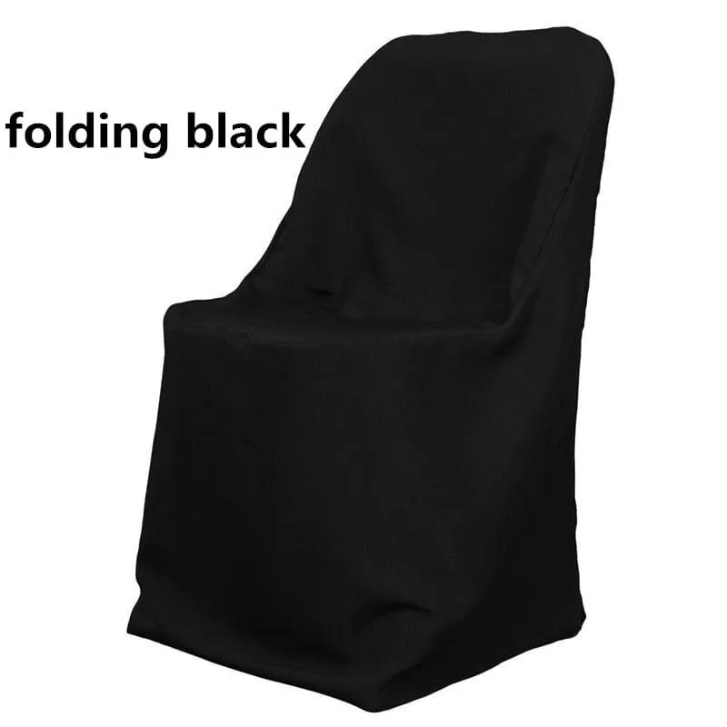 Polyester Folding Chair Cover | Chair Cover for Wedding, Event, Ballroom | Non Stretch Solid Polyester |