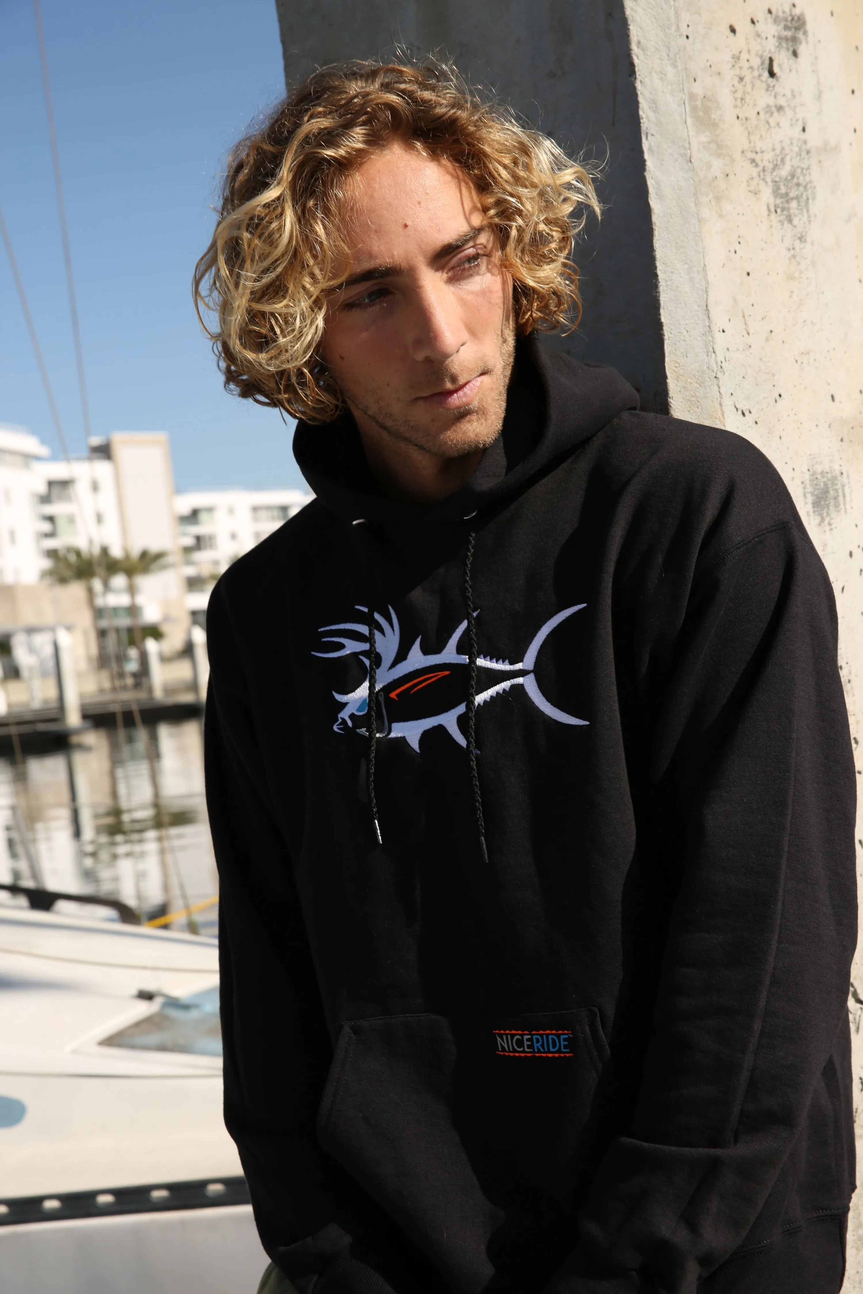 "Buck-Eye" Black Pullover Hoodie For Men And Women