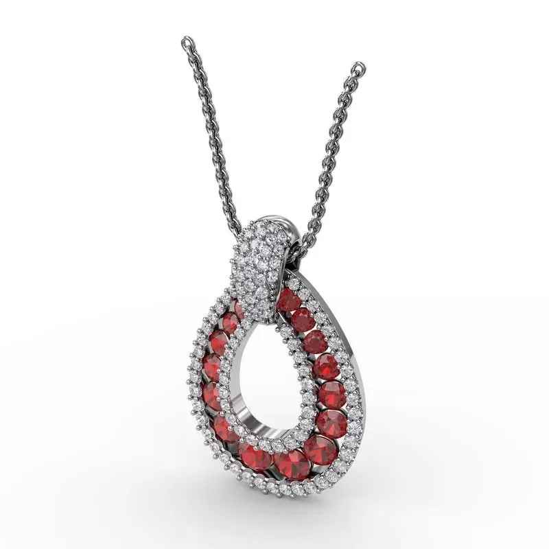 "Steal The Spotlight" Ruby and Diamond Pendant