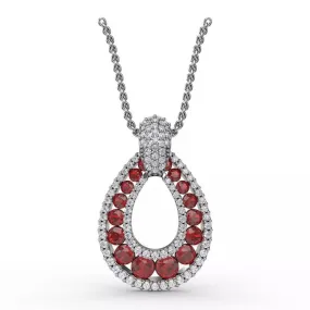 "Steal The Spotlight" Ruby and Diamond Pendant