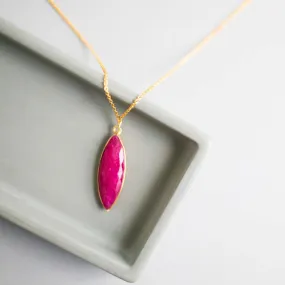 Red Jade Pendant Necklace