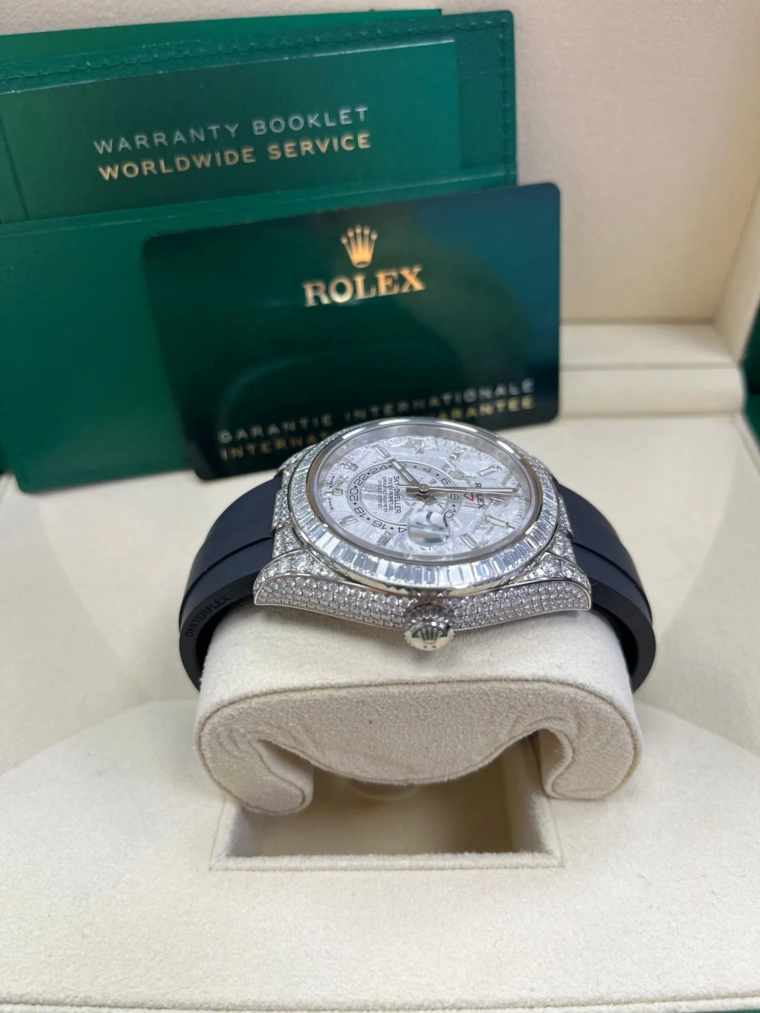 Rolex Sky-Dweller Meteorite Diamonds Baguette Dial Factory Diamonds 336259TBR