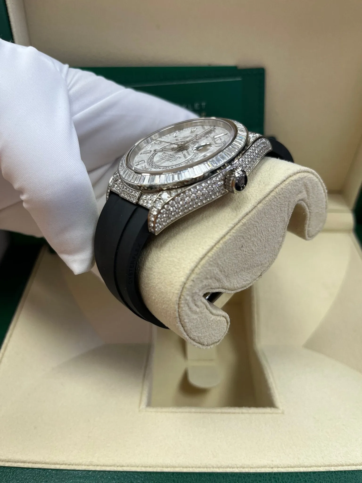 Rolex Sky-Dweller Meteorite Diamonds Baguette Dial Factory Diamonds 336259TBR