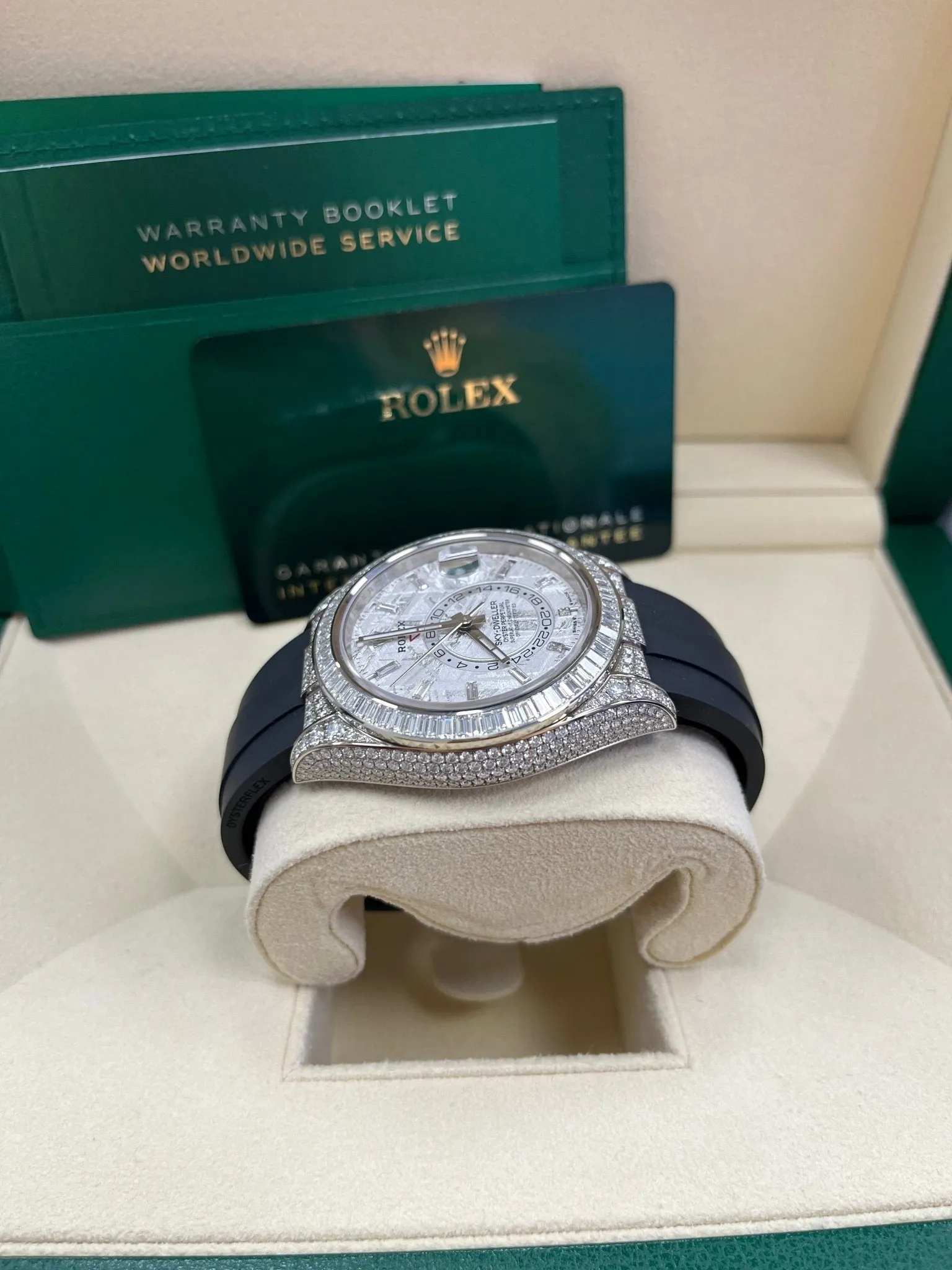 Rolex Sky-Dweller Meteorite Diamonds Baguette Dial Factory Diamonds 336259TBR