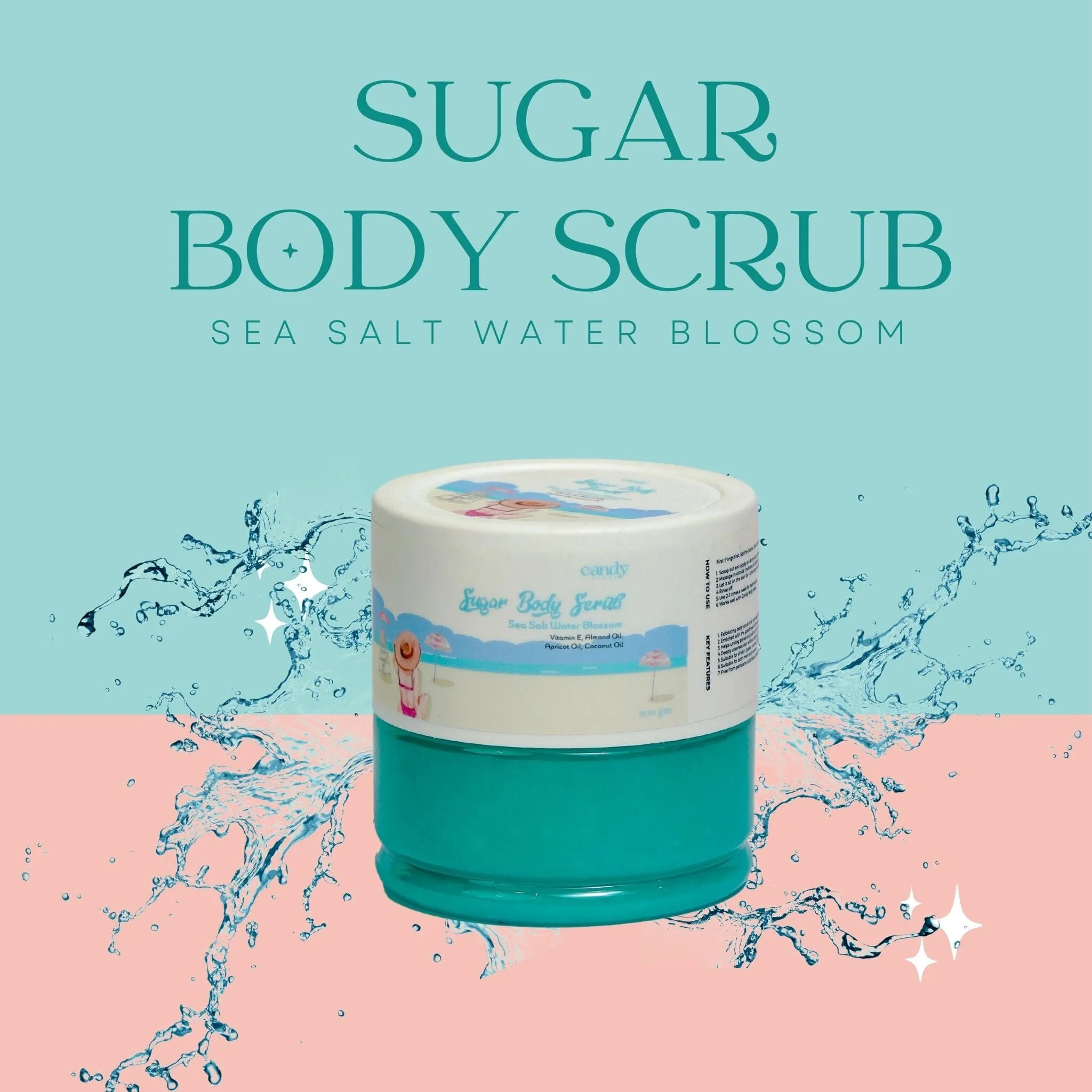 Sea Salt Water Blossom - Sugar Body Scrub (200 gm)