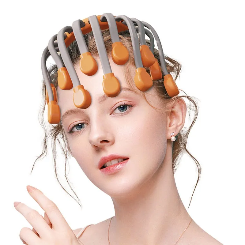 Smart Vibration Full Body Relax Scalp Head Massage Machine Relieves Fatigue Octopus Electric Head Scalp Massager | MZ-HM156