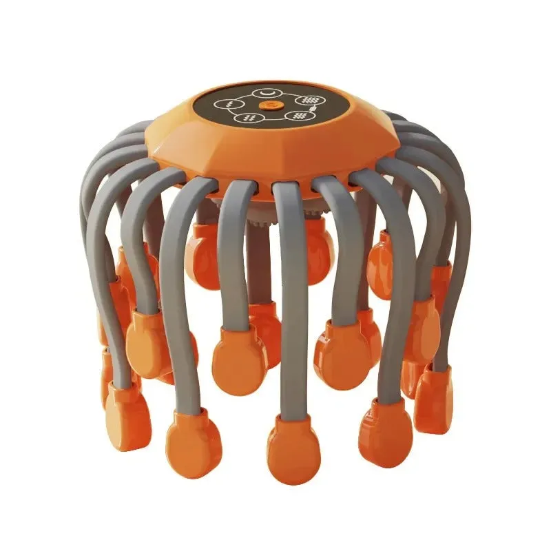 Smart Vibration Full Body Relax Scalp Head Massage Machine Relieves Fatigue Octopus Electric Head Scalp Massager | MZ-HM156